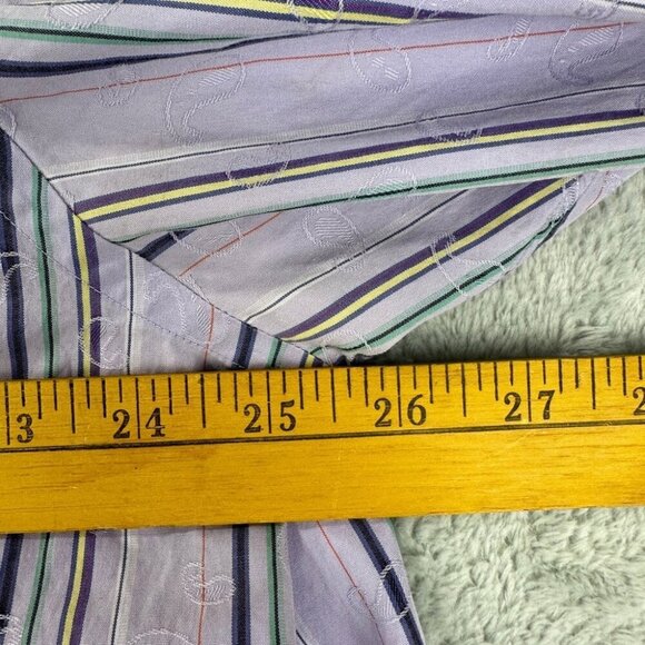Robert Graham Button Up Long Sleeve Purple Shirt Men’s Size XL - Picture 12 of 13
